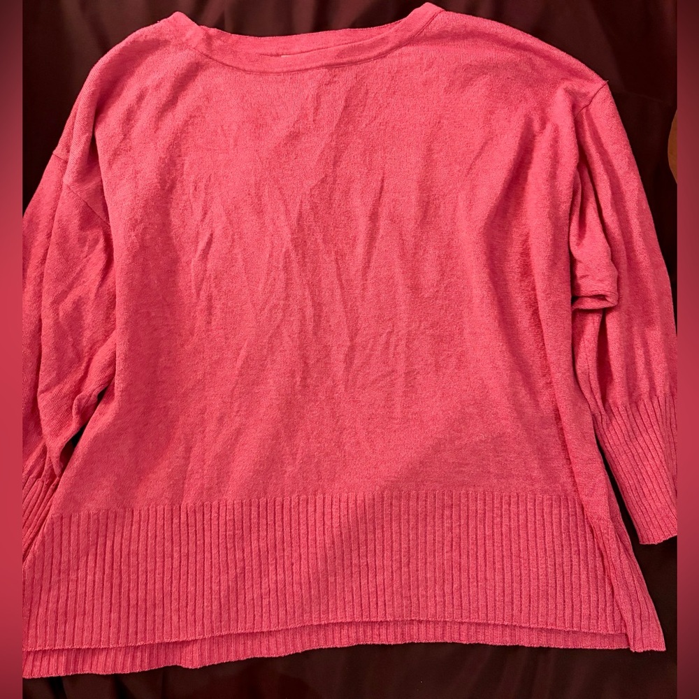 Terra & Sky Vibrant Pink Crew Neck Sweater